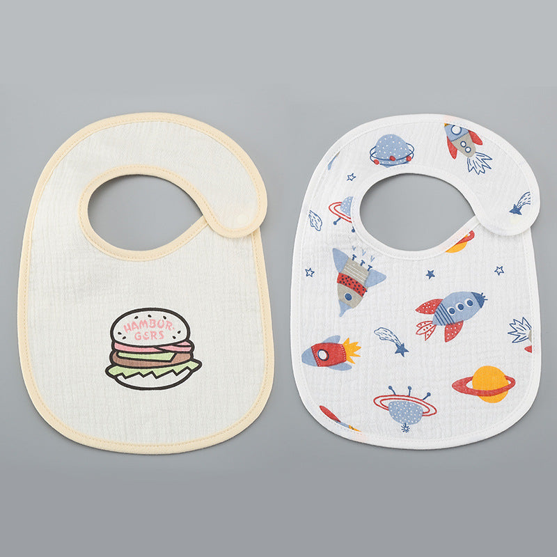 Cotton Gauze Waterproof Kids Bib - product image 34