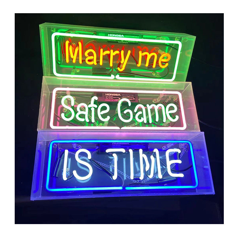Acrylic Glass Neon Sign Light Box