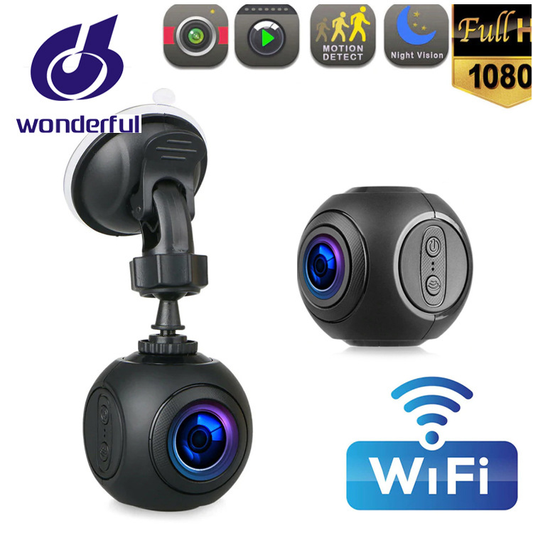 1080P Wi-Fi Car Dash Cam with GPS & Night Vision