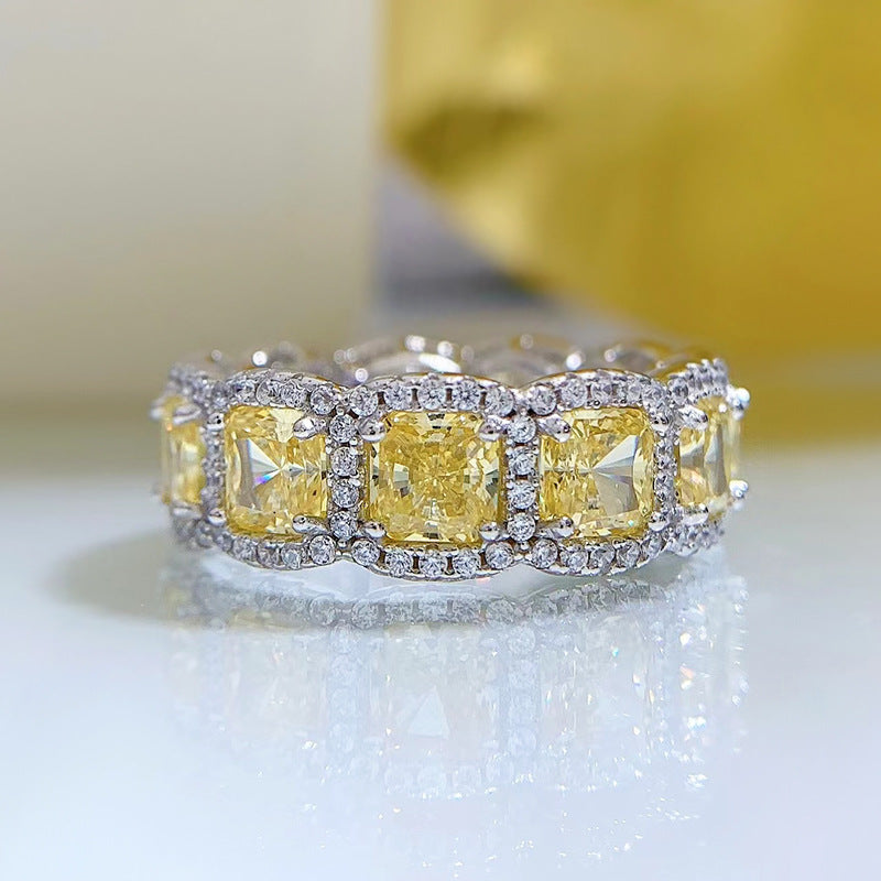 S925 Sterling Silver High-Carbon Crystal Ring - product image 7