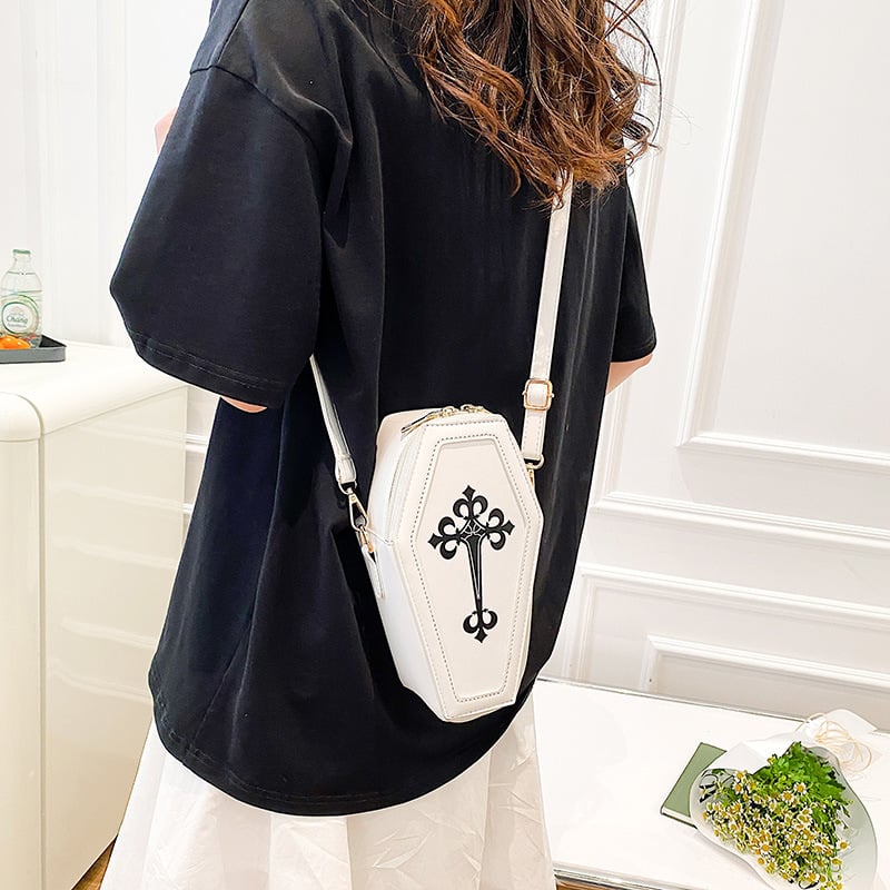 Women's Retro Cross Coffin Shoulder Bag
