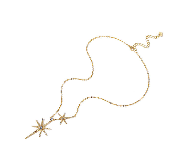 Hexagram Necklace for Women, Simple Pendant Chain