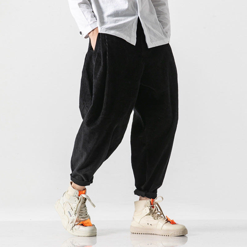 Men's Loose Corduroy Harem Casual Fashion Pants