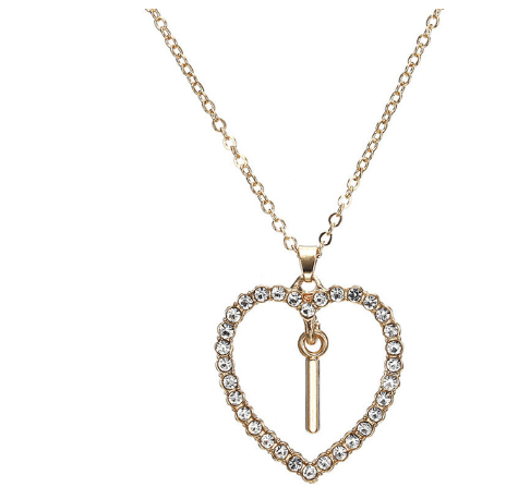 Crystal Heart Letter Necklace - product image 20