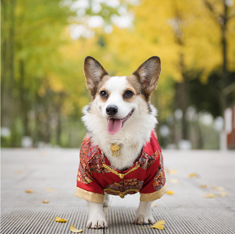 Dog Tang Wedding Dress for New Year Celebration