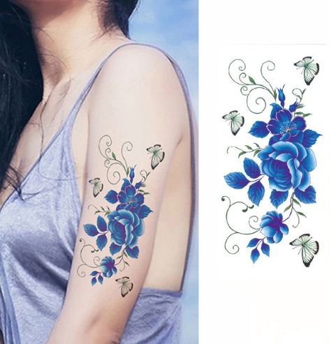 Flower Tattoo Stickers - Plum Blossom Design