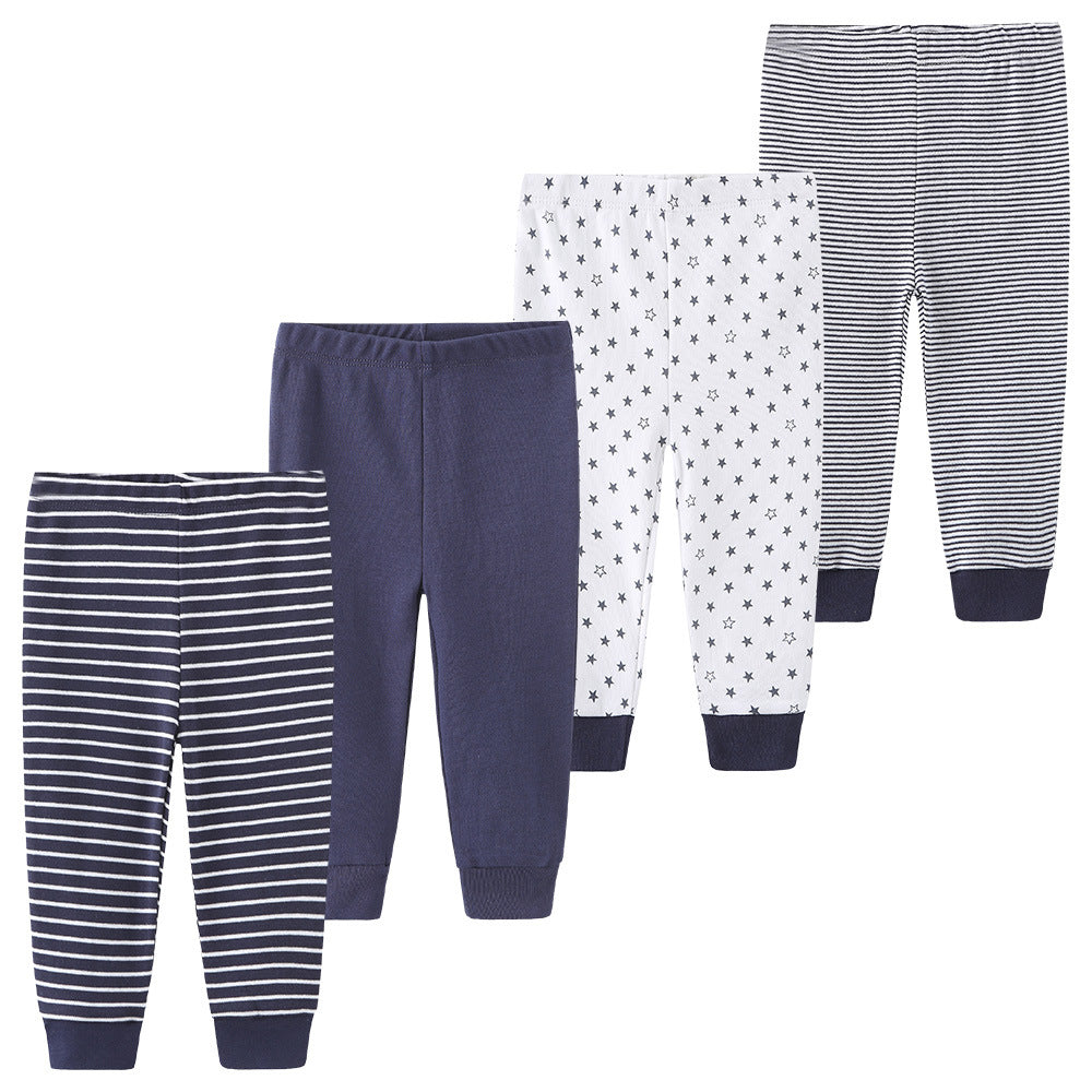 Kiddiezoom Baby Breathable Cotton Cuffed Pants Set