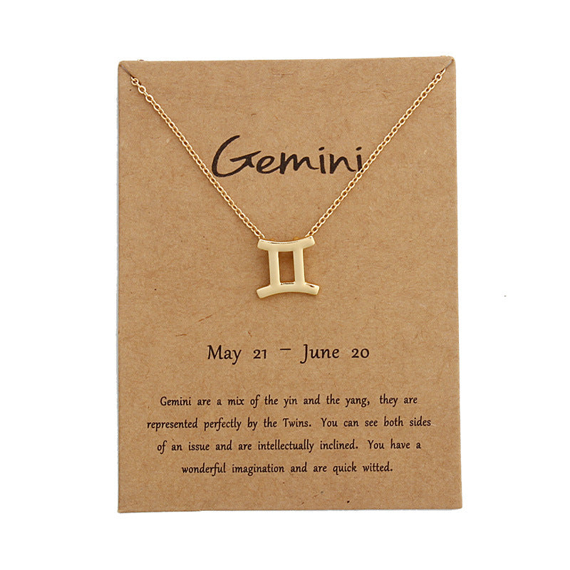 Zodiac Alloy Pendant Necklace Wholesale Christmas Gift