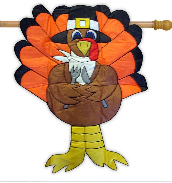 Thanksgiving Turkey Flag - Holiday Welcome Garden Decor
