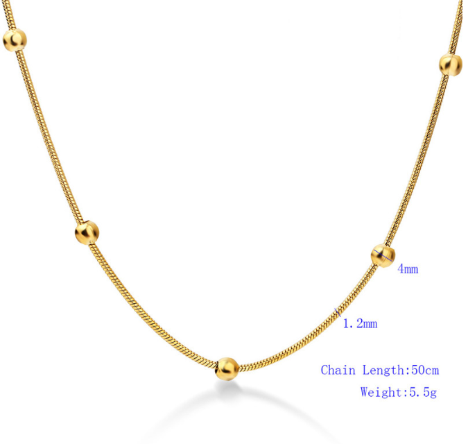 Gold Beaded Snake Chain - product image 2