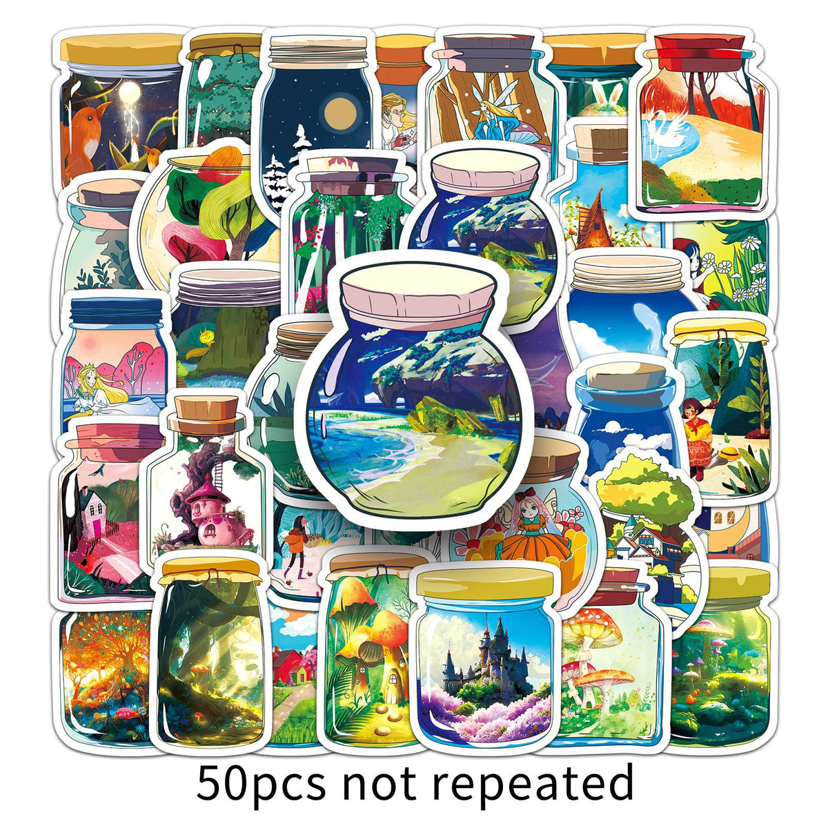 50 PCS Original World in a Bottle Graffiti Stickers
