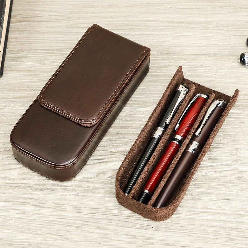 3-Piece Handmade Leather Pen Case Set - product image 4