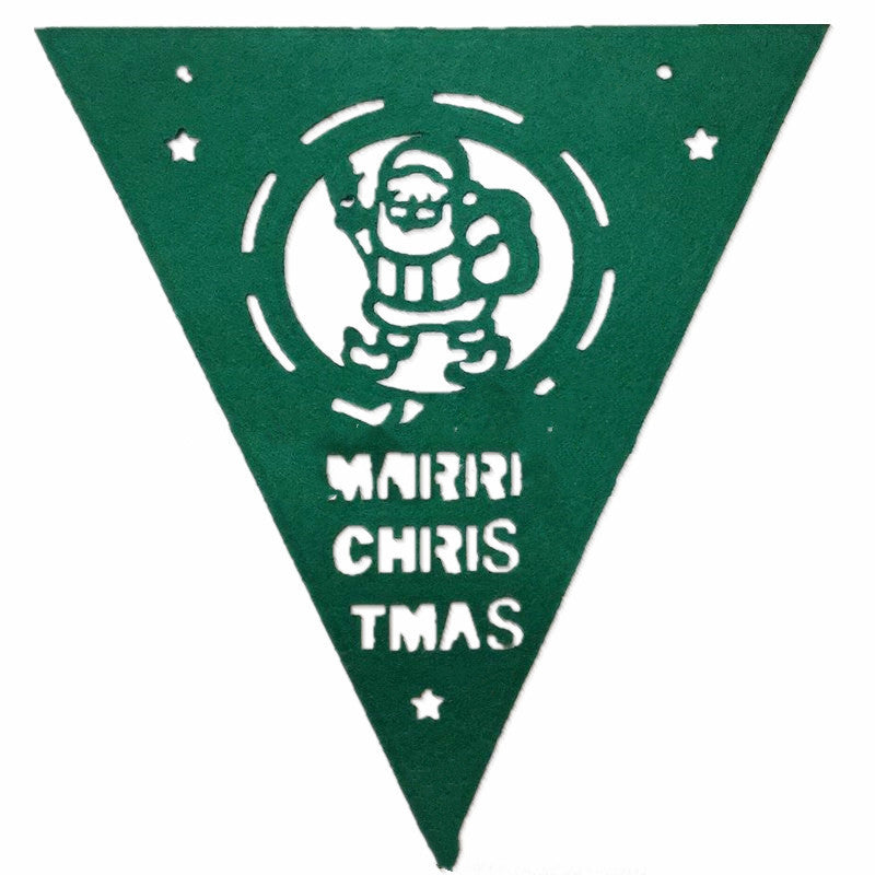 Christmas Triangle Banner Decoration with Letters