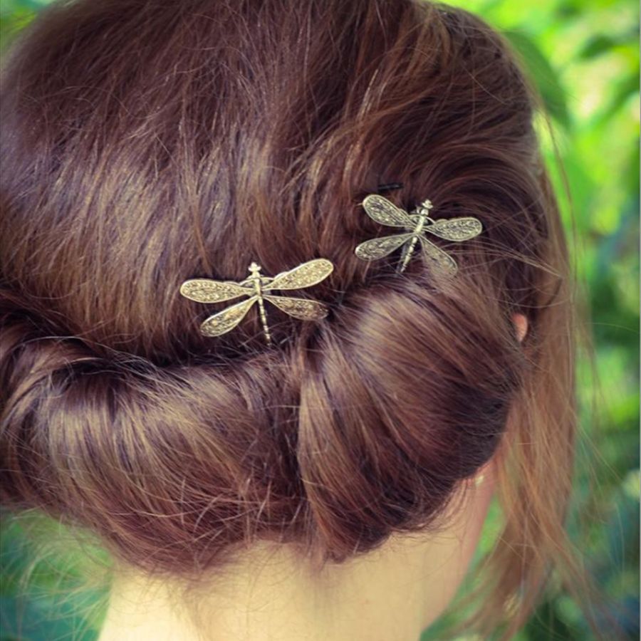 Vintage Dragonfly Hair Clip - Non-Slip Bobby Pin Accessory