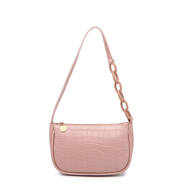 Crocodile Design Women's Shoulder Handbag and Bag