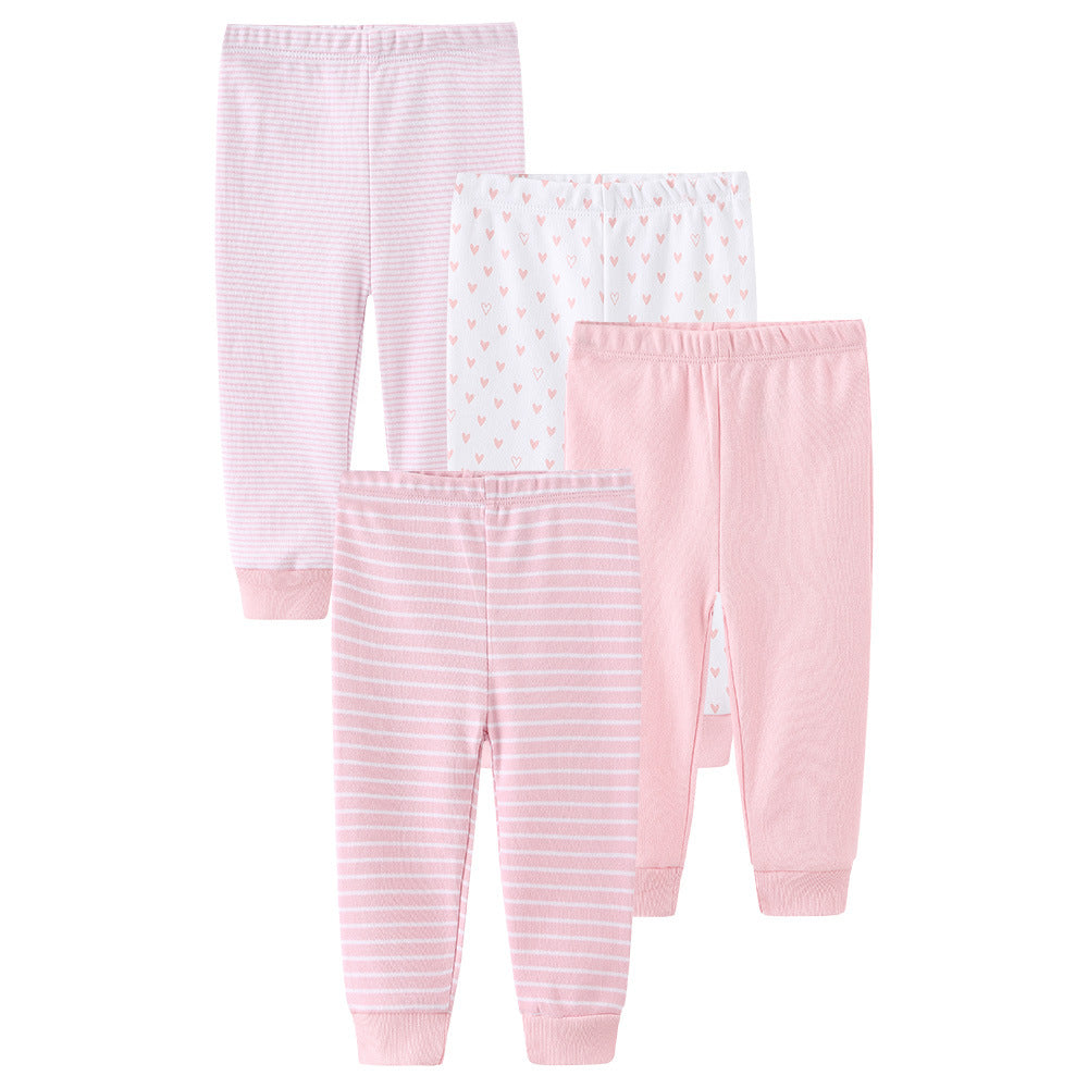 Kiddiezoom Baby Breathable Cotton Cuffed Pants Set