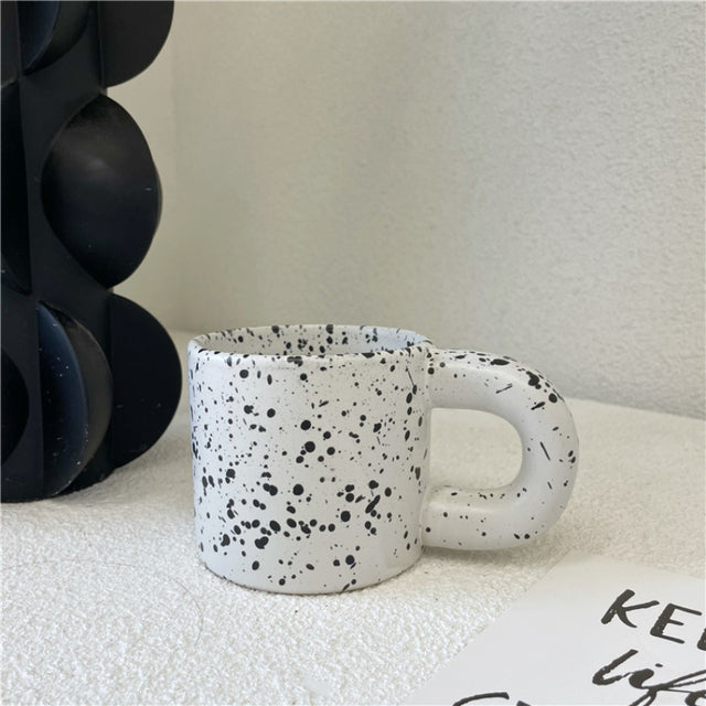 Spotted Ceramic Mug - Simple Office Coffee Cup