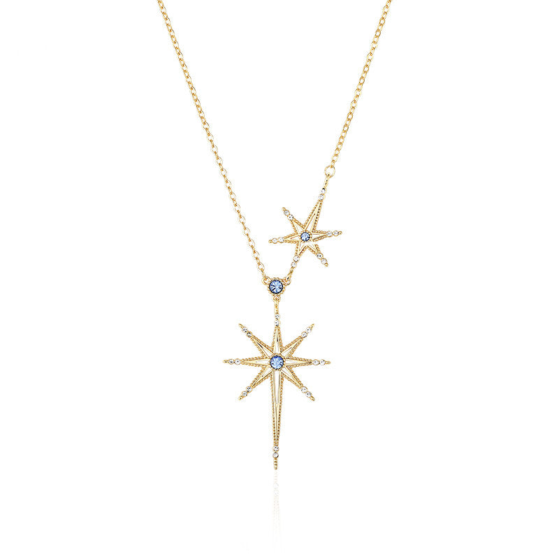 Hexagram Necklace for Women, Simple Pendant Chain