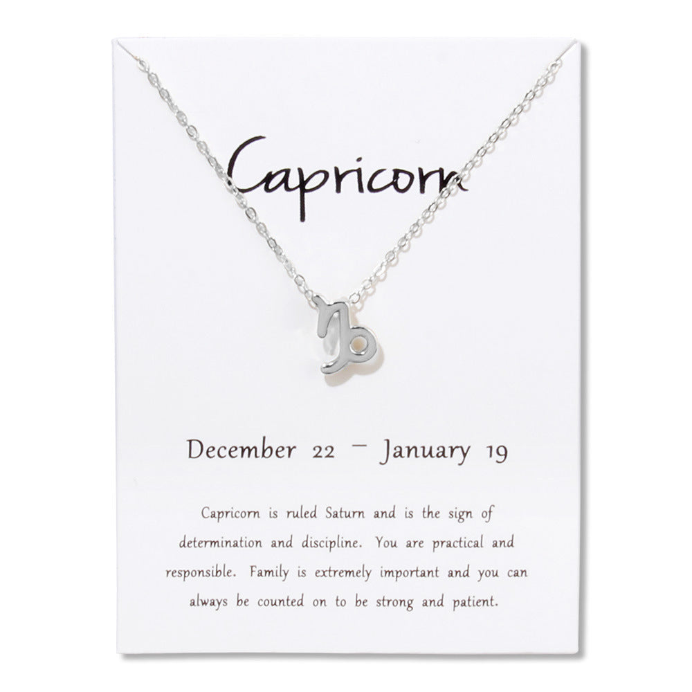 Zodiac Alloy Pendant Necklace Wholesale Christmas Gift