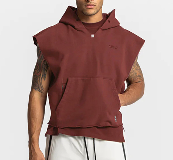 Men's Sleeveless Hooded Sports Top with Pockets - product image 17