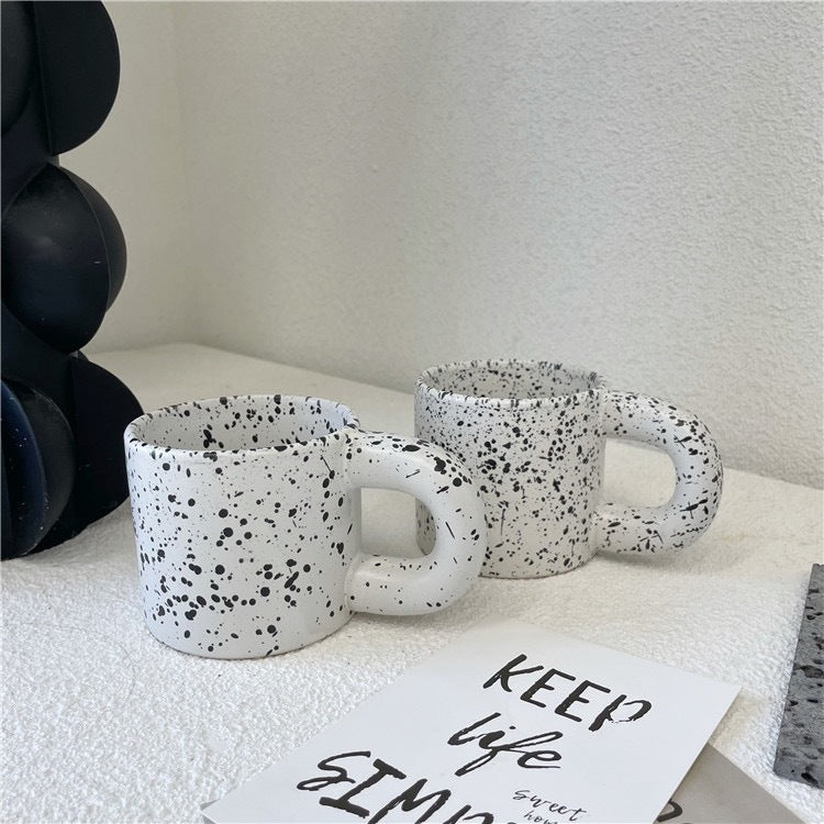 Spotted Ceramic Mug - Simple Office Coffee Cup