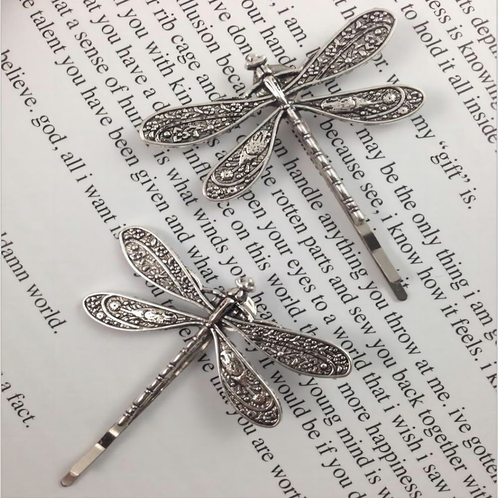 Vintage Dragonfly Hair Clip - Non-Slip Bobby Pin Accessory