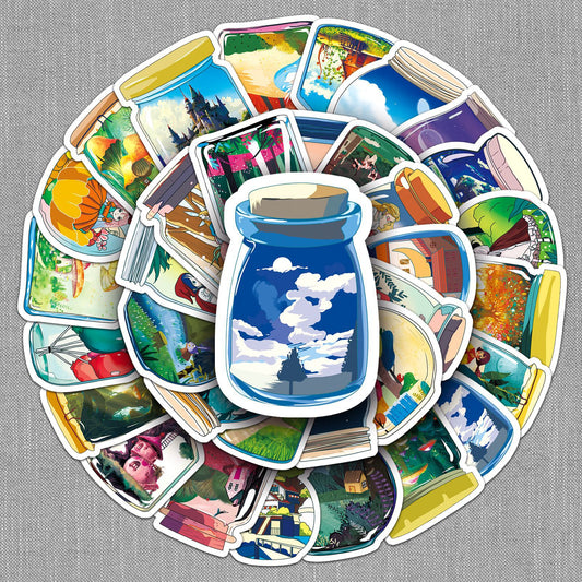 50 PCS Original World in a Bottle Graffiti Stickers
