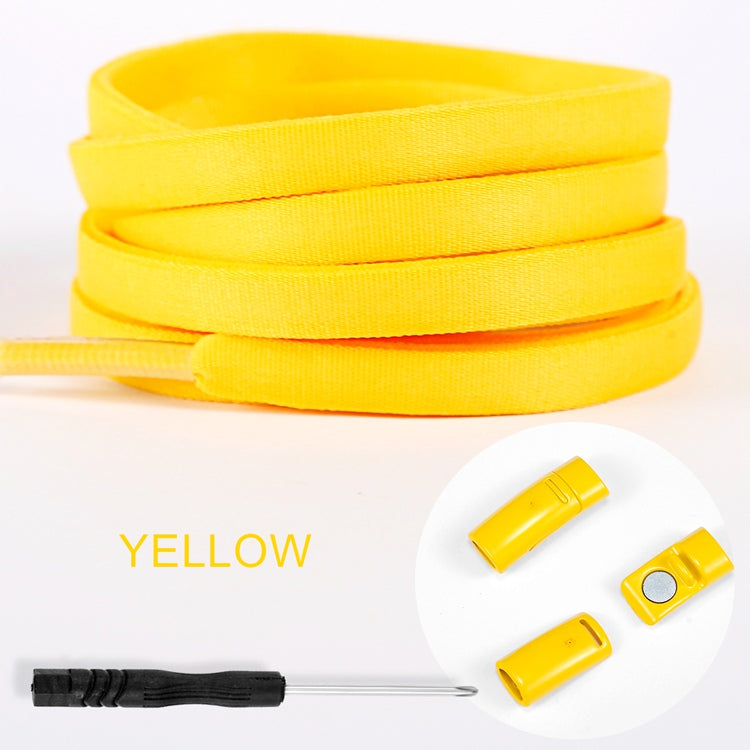 Colorful Magnetic No-Tie Shoelaces with Metal Flat Design