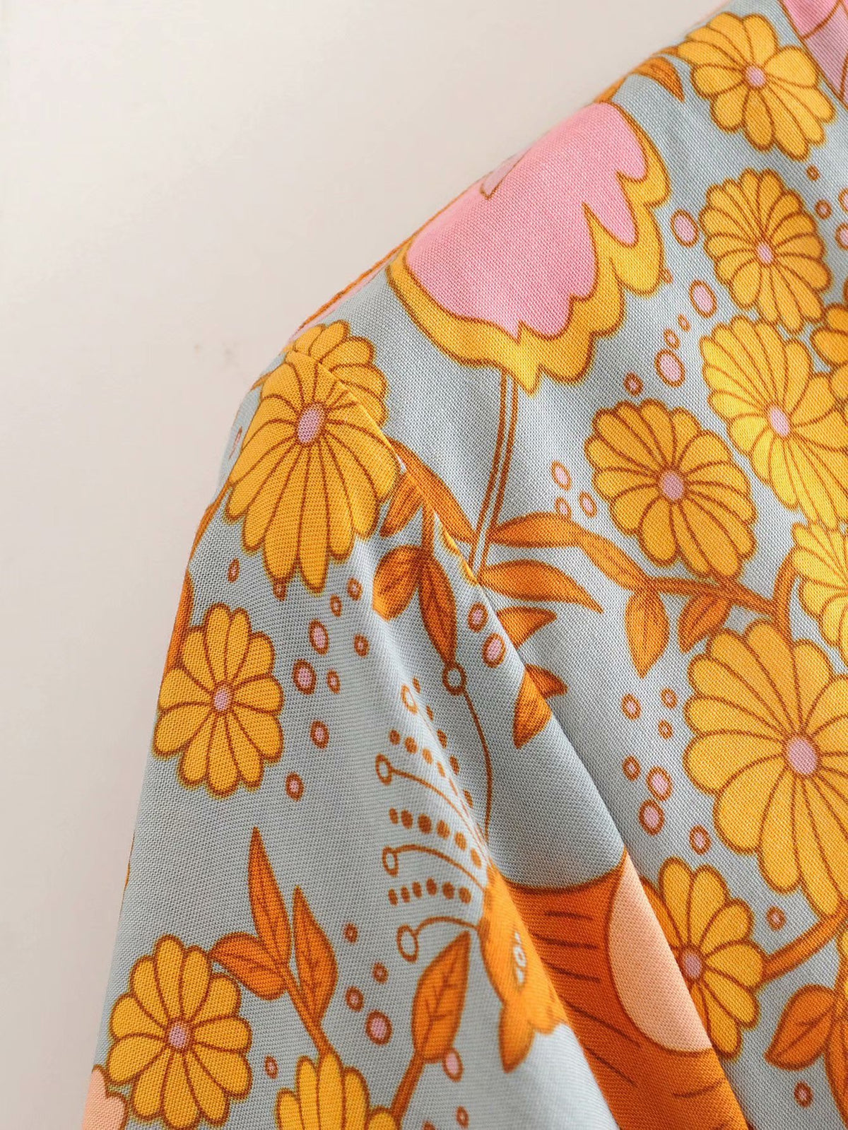 2024 Women's Floral Short Sleeve Wrap Maxi Dress
