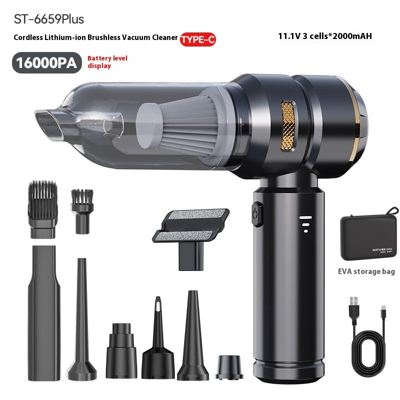 Mini Handheld Dual-Function Car Cleaner - Suction & Blowing