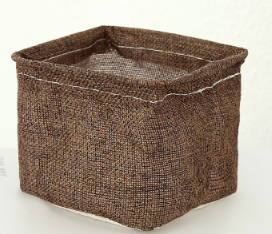 Mini Cotton and Linen Storage Basket for Desk Use