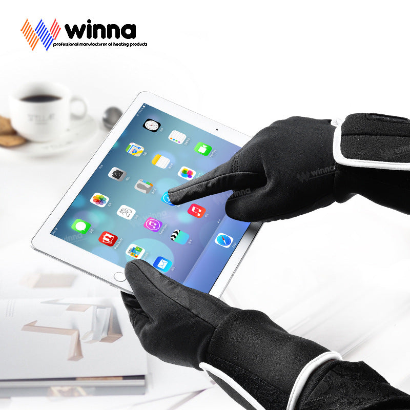 Smart Electric Heated Touchscreen Gloves for Winter Outdoor