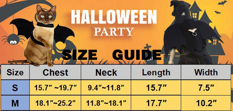 Funny Halloween Pet Bat Wings Dog Costume