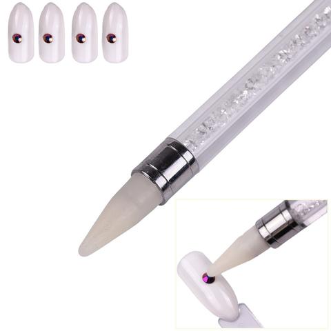 Dual-Head Nail Art Tool with Wax and Drill Tips