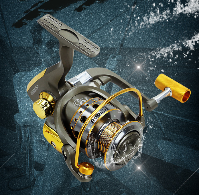 10 Axis Metal Fishing Reel with Handle and Gear