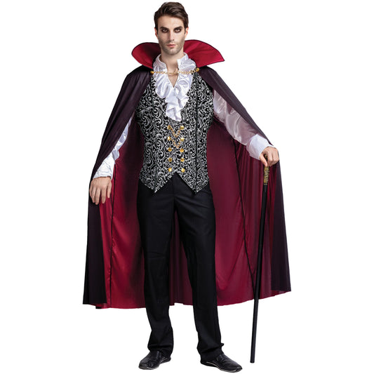 Spooktacular Creations Halloween Vampire Costume Adult Halloween Costume W/Vampire Cape for Men Role-Playing Cosplay Party-L