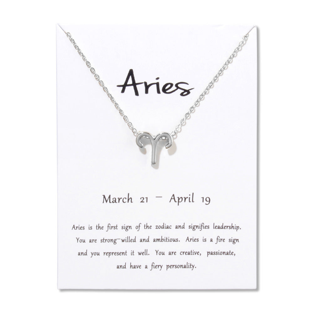 Zodiac Alloy Pendant Necklace Wholesale Christmas Gift