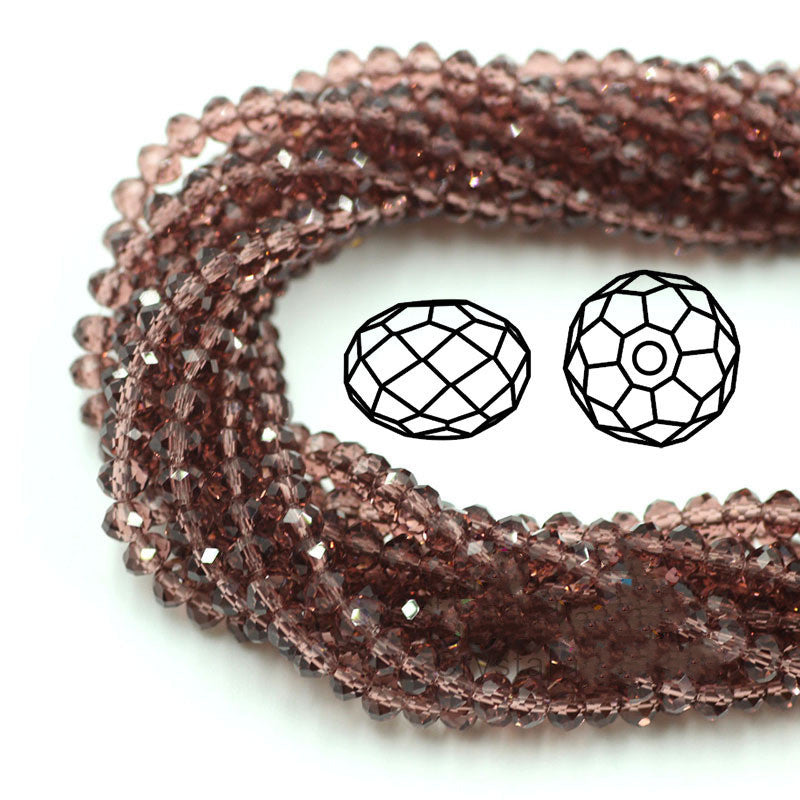 Transparent Crystal Flat Wheel Beads 6mm for DIY Bracelets