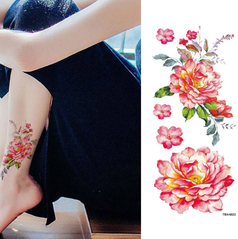Flower Tattoo Stickers - Plum Blossom Design