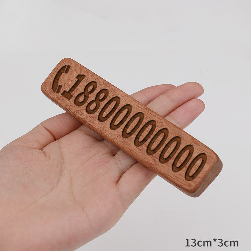 Walnut Car Temporary Parking Sign with Creative Design