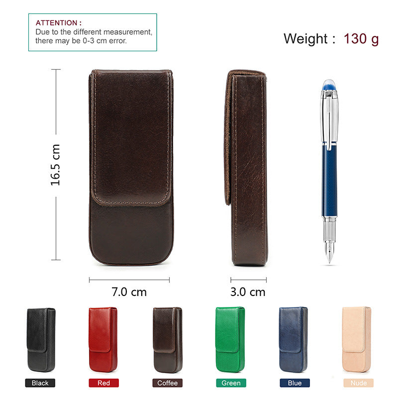 3-Piece Handmade Leather Pen Case Set