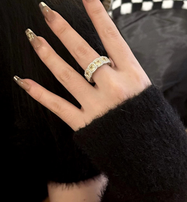 S925 Sterling Silver High-Carbon Crystal Ring - product image 8