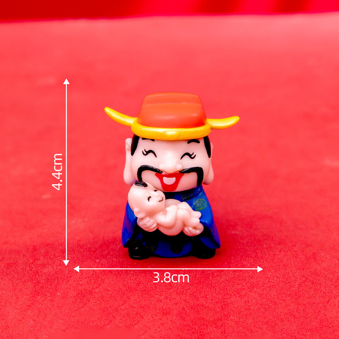 DIY Miniature New Year Fortune God Decoration Accessory