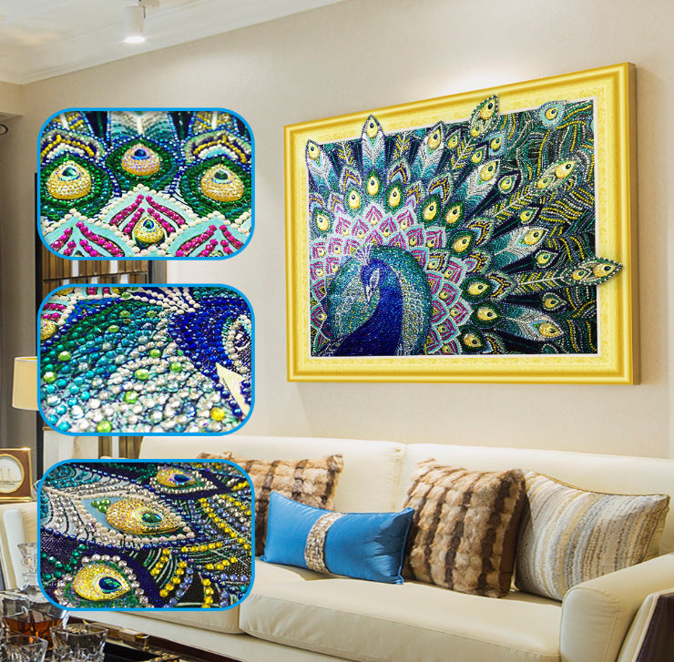 5D Diamond Painting - Peacock and Shaped Designs