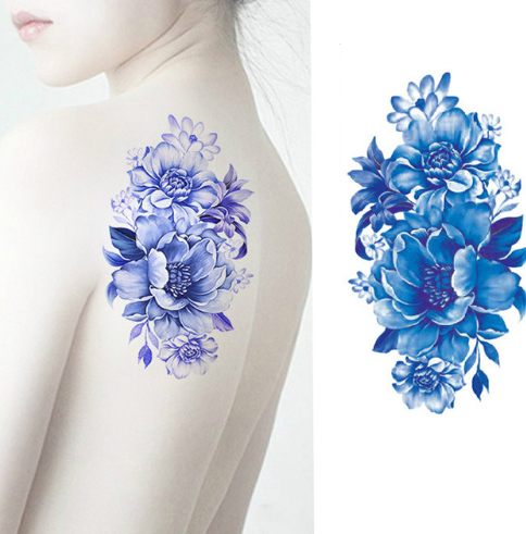 Flower Tattoo Stickers - Plum Blossom Design