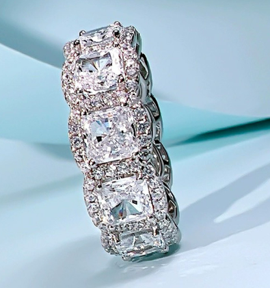 S925 Sterling Silver High-Carbon Crystal Ring