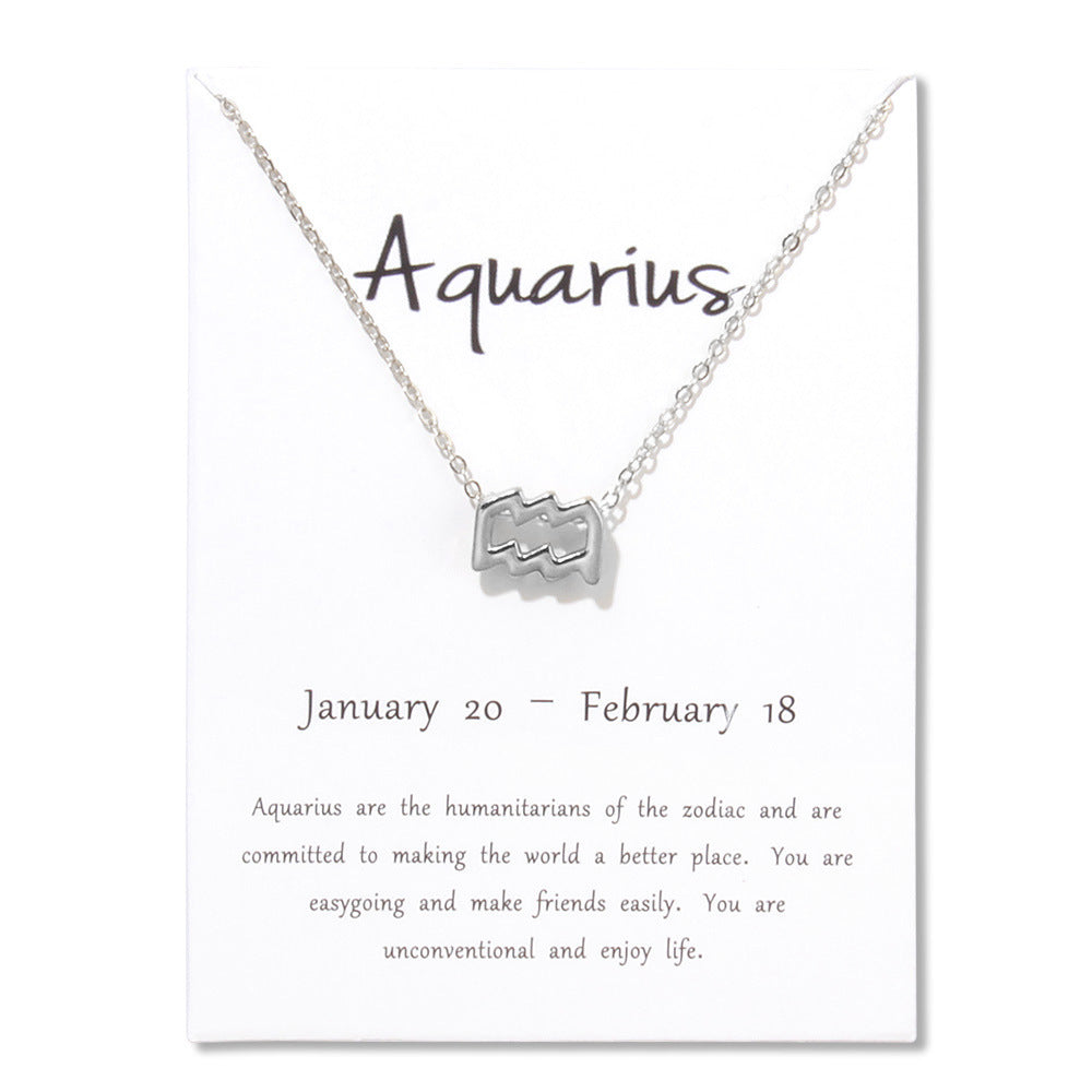 Zodiac Alloy Pendant Necklace Wholesale Christmas Gift