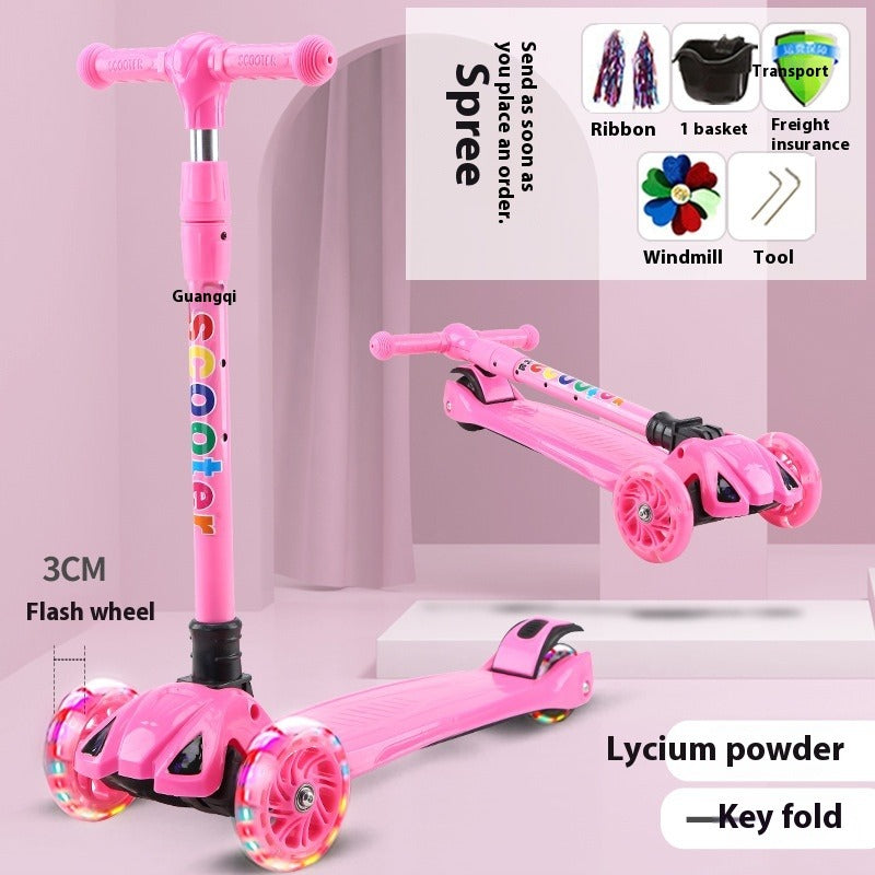 Kids Foldable Flash Wheel Scooter