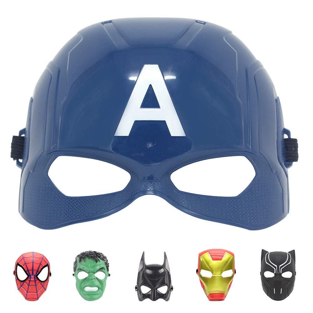 Hulk mask for Kids，Superhero Costumes Childrens Birthday Parties Hulk Toys Gifts for Halloween Cosplay Parties (Captain America)
