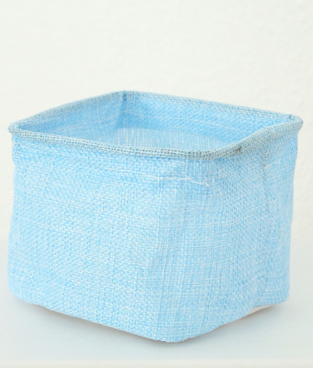 Mini Cotton and Linen Storage Basket for Desk Use
